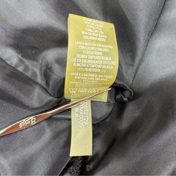 NWT Karl Lagerfeld Black Tweed Sheath Dress with Fringe Detail - Picture 11 of 12